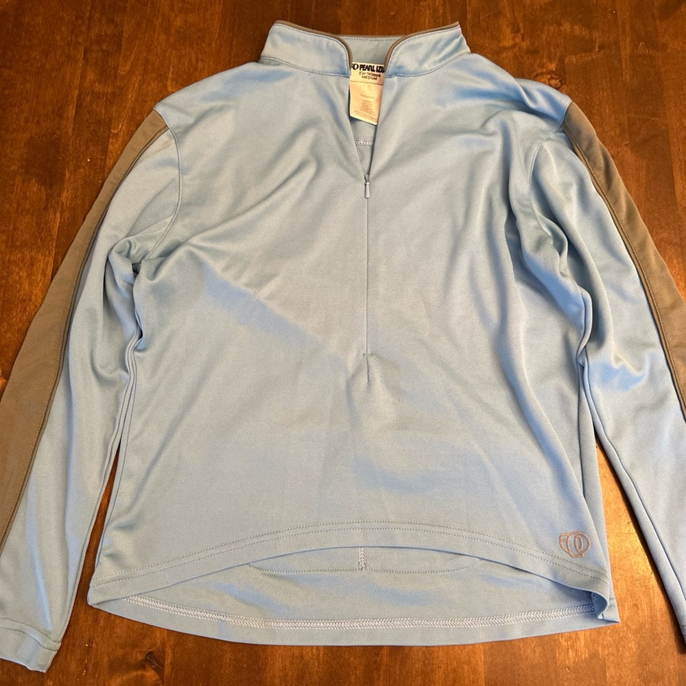 Pearl Izumi Cycling Long Sleeve Jersey Sky Blue Women’s Size Medium With Pockets